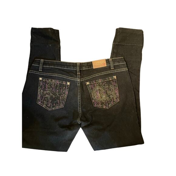 COOGI Denim - COOGI Women's Size 13 / 14 Jeans Embroidered Bling Pocket Black Denim Y2K